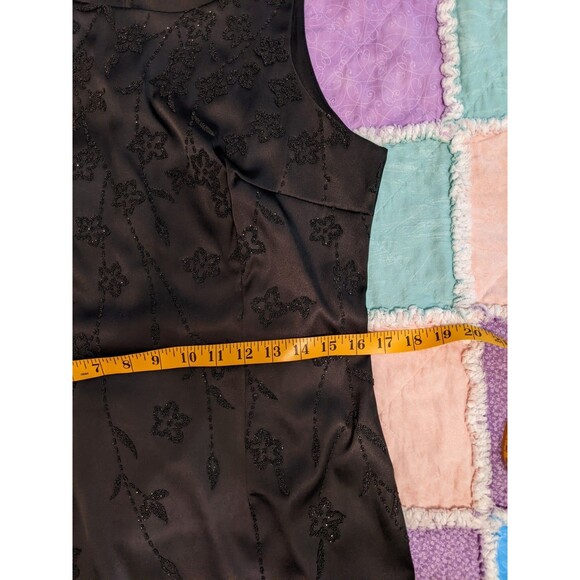 ELLIE Black Subtle Sparkle Sheath Cocktail Dress Size Medium - Picture 7 of 8